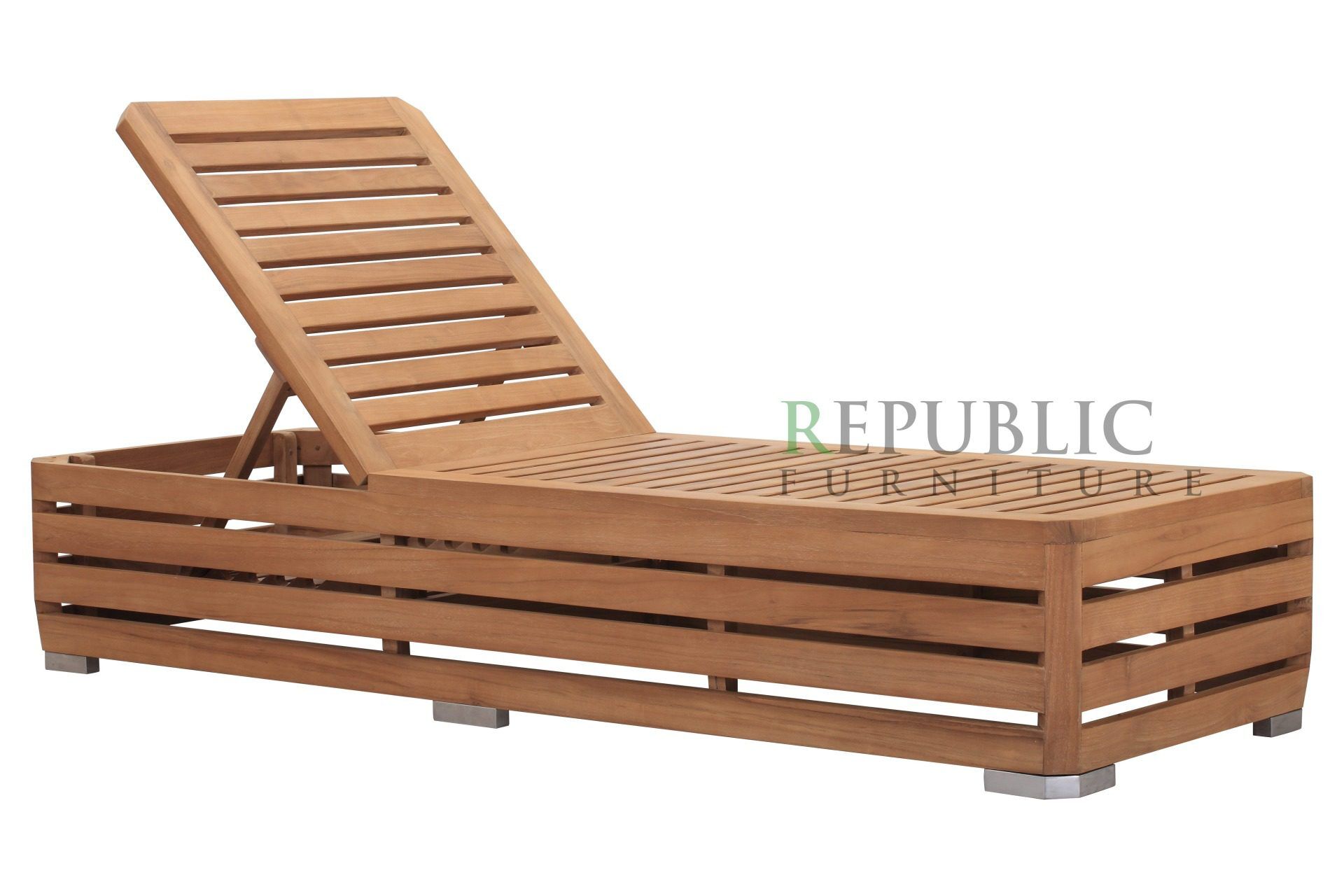 Teak Outdoor Sun Lounger Picardi