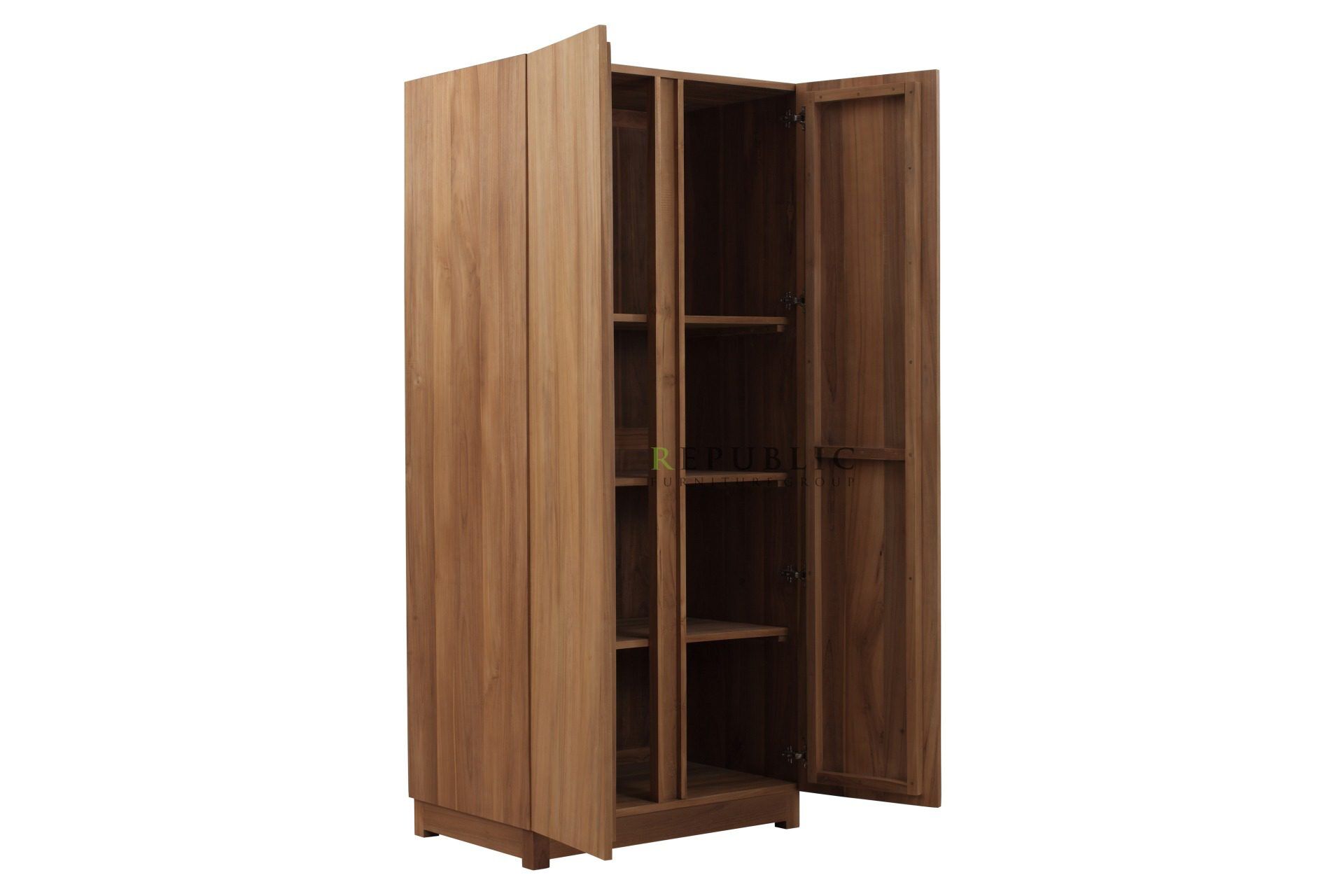 Teak Wood 2 Doors Cabinet Hoch