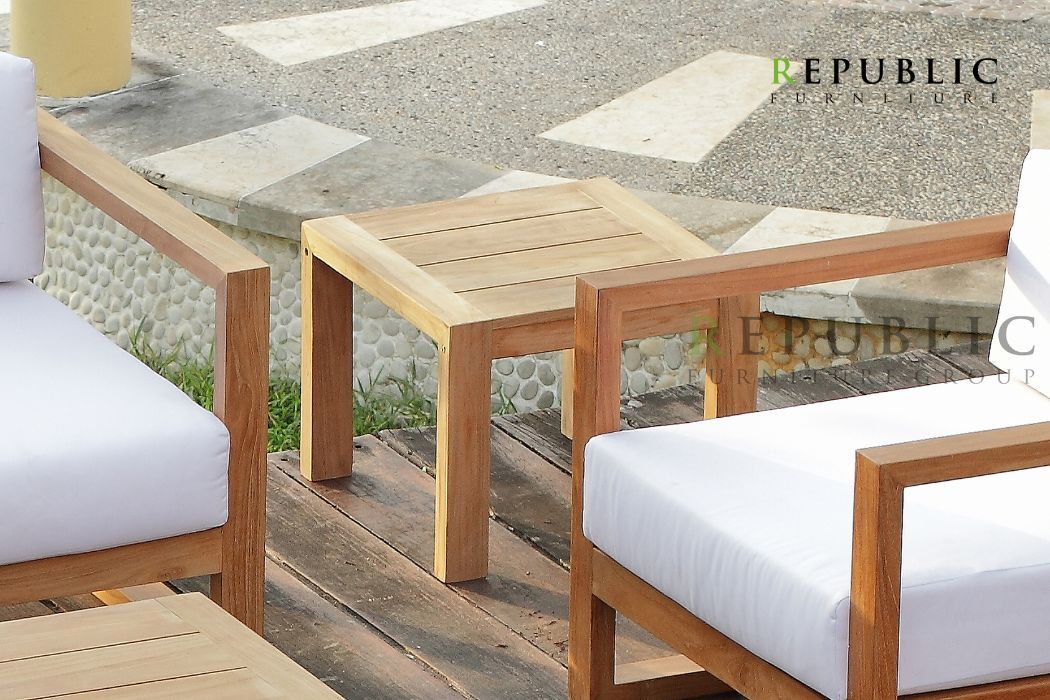 teak side table