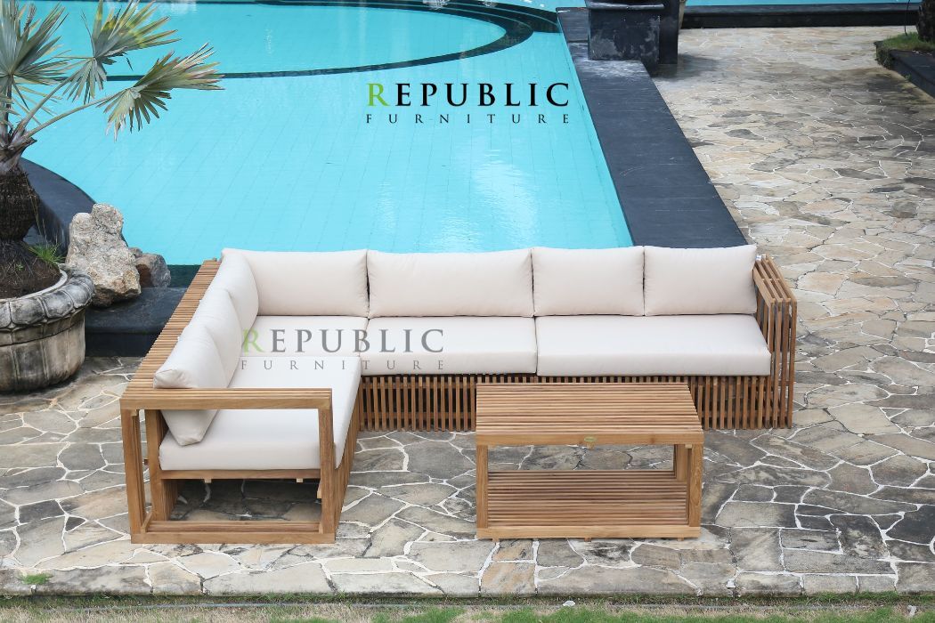 teak wood patio set geneve outdoor furniture set on pool