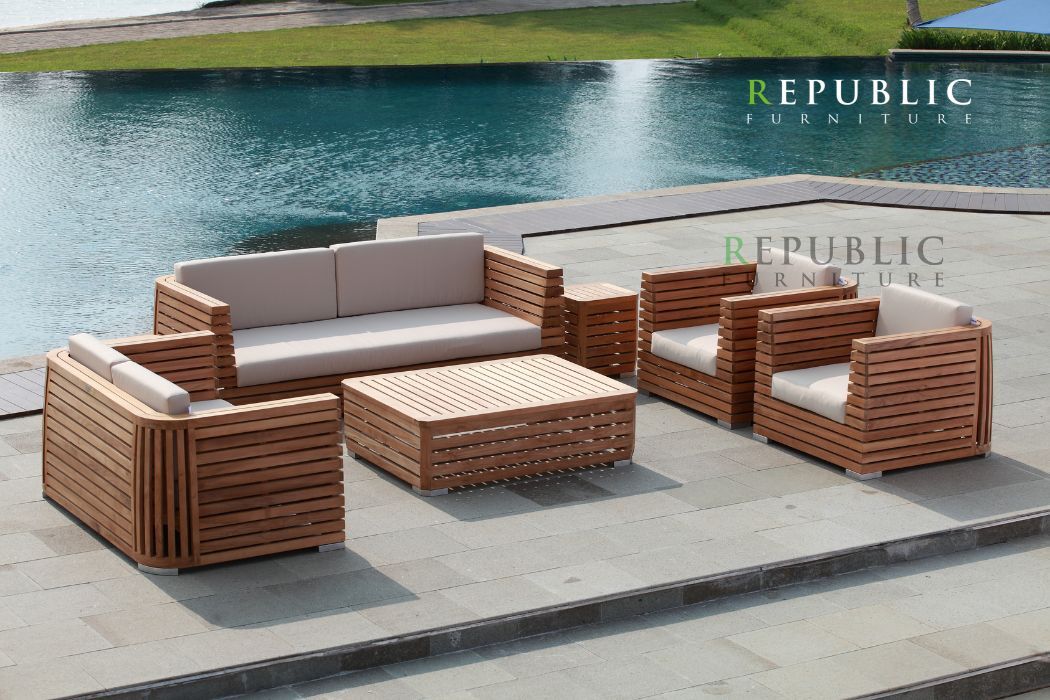 teak outdoor patio furniture set picardi