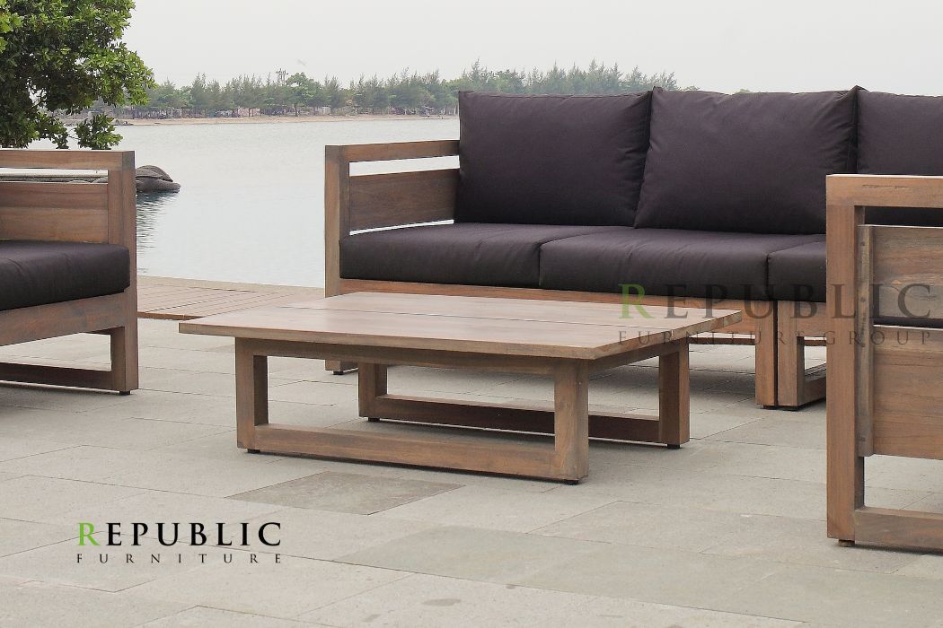 teak wood beach set venture outdoor set with coffee table