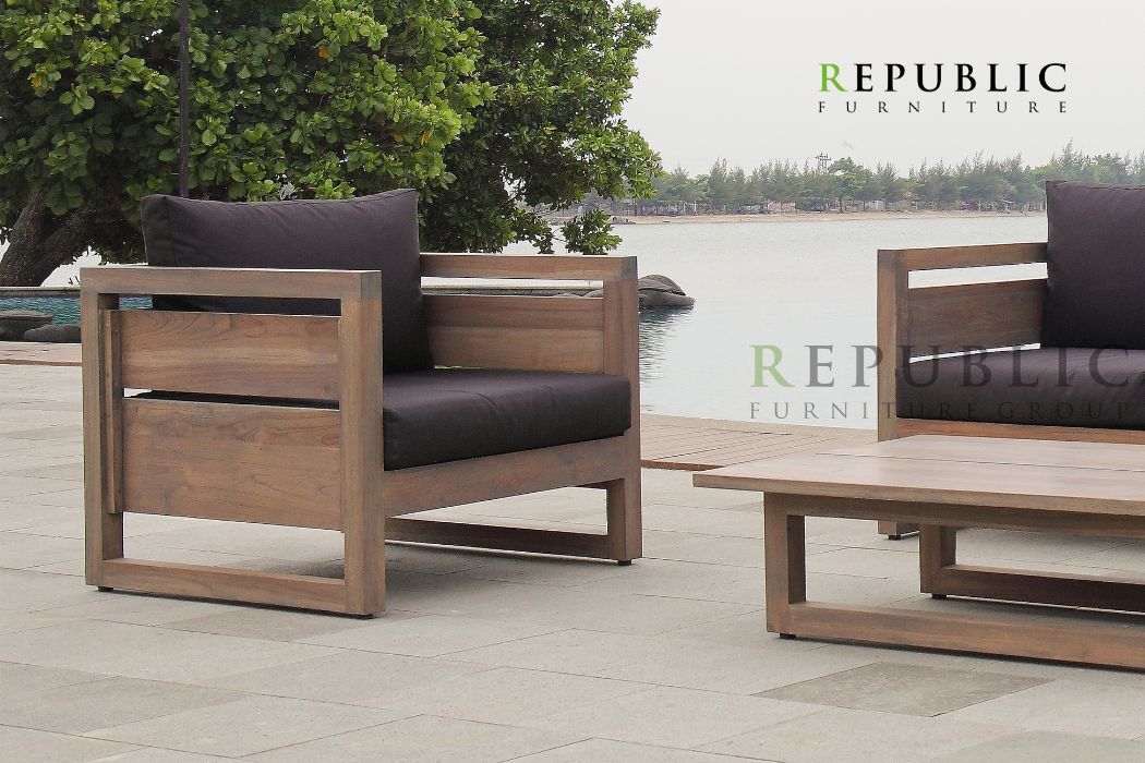 teak wood beach set venture outdoor set with sofa single deep seating