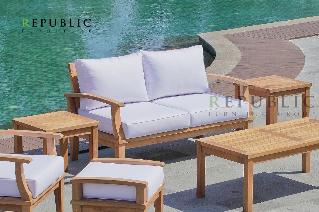 teak outdoor loveseat