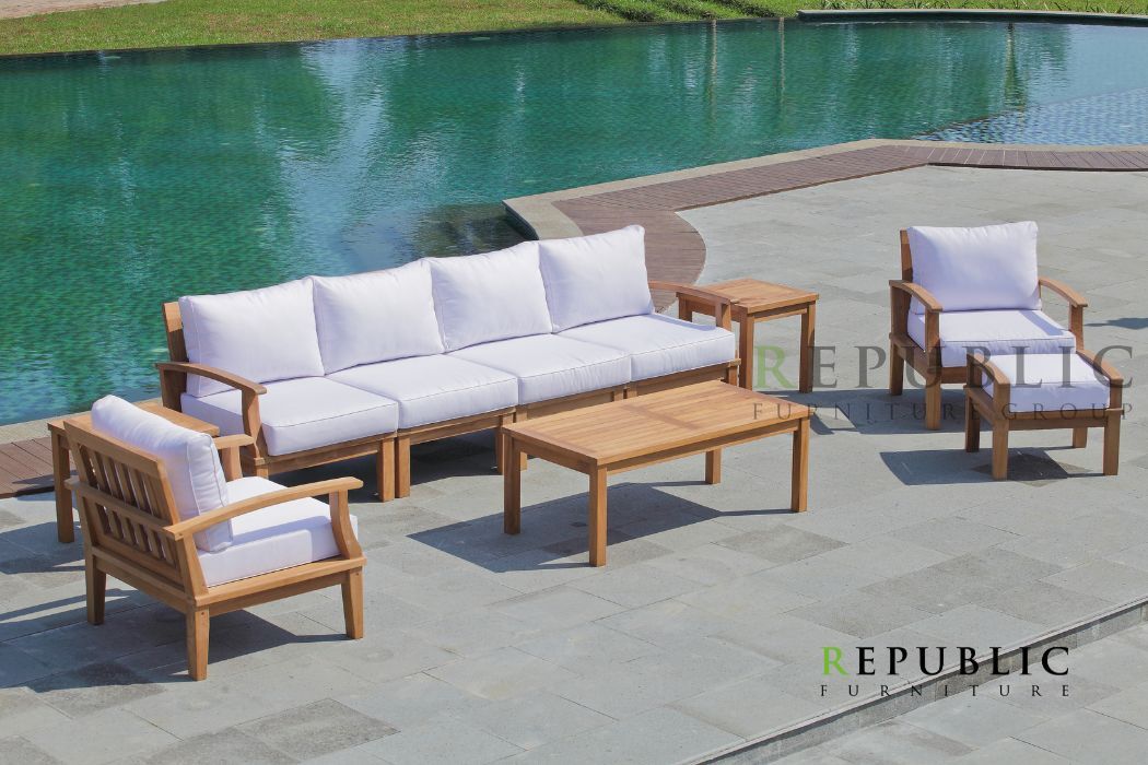 teak pool furniture set puebla outdoor set