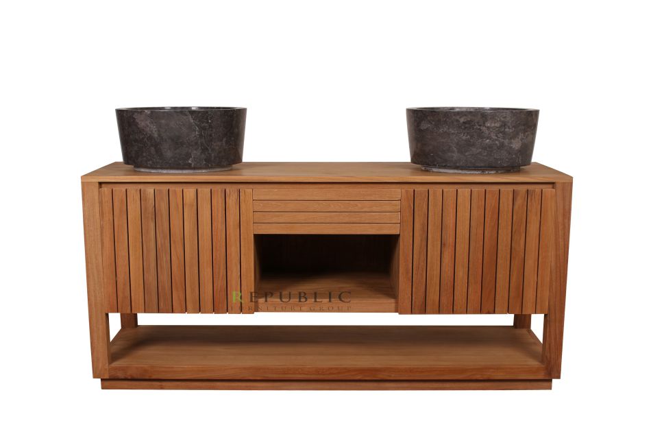 teak vanity