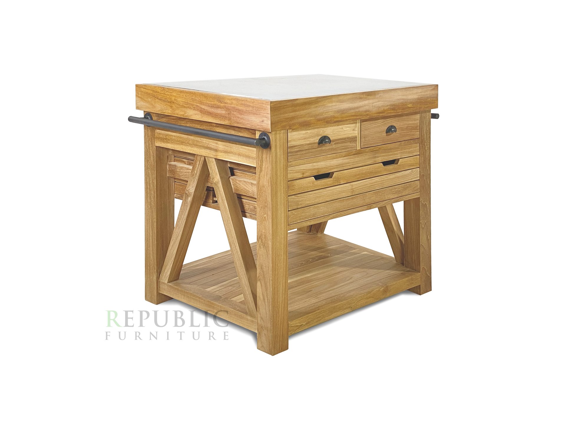 teak outdoor kitchen
