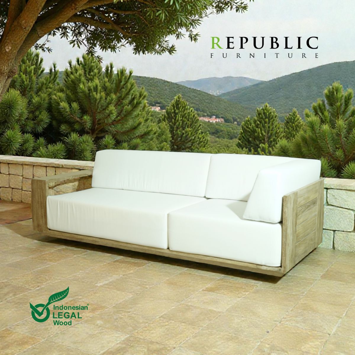 teak outdoor sofa
